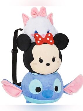 New Tsum Tsum Disney Stitch Minnie Marie Plush Backpack